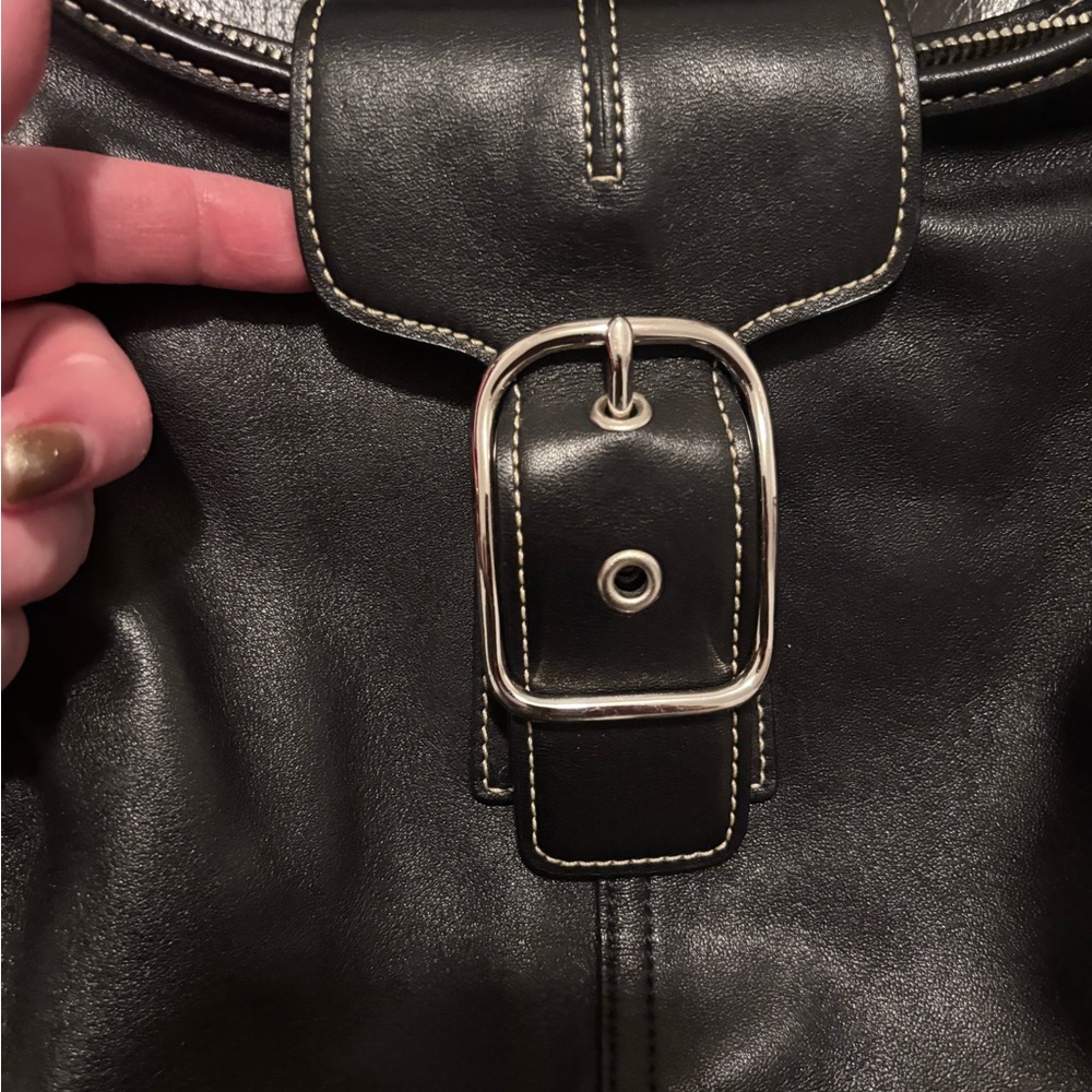 Vintage Black Coach leather bag in great condition - Picture 5 of 8